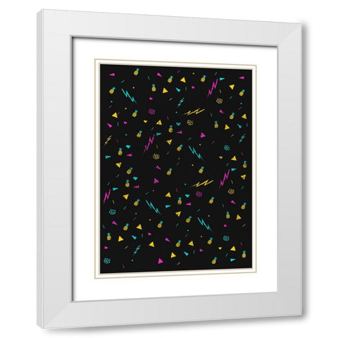Magic Pineapple White Modern Wood Framed Art Print with Double Matting by Farkas, Robert