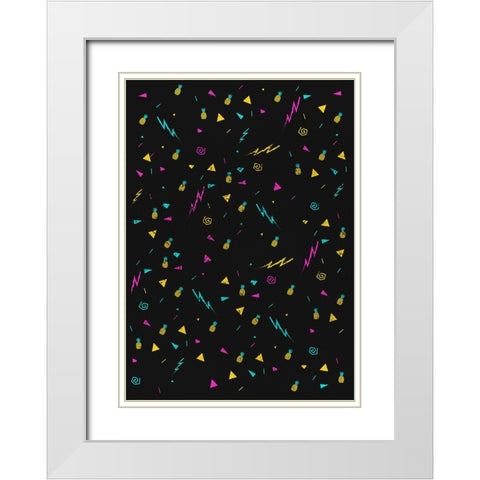 Magic Pineapple White Modern Wood Framed Art Print with Double Matting by Farkas, Robert