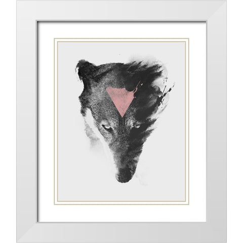 The Missing Part Final White Modern Wood Framed Art Print with Double Matting by Farkas, Robert