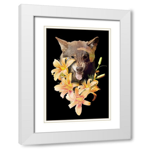 Wolfish Flowers White Modern Wood Framed Art Print with Double Matting by Farkas, Robert