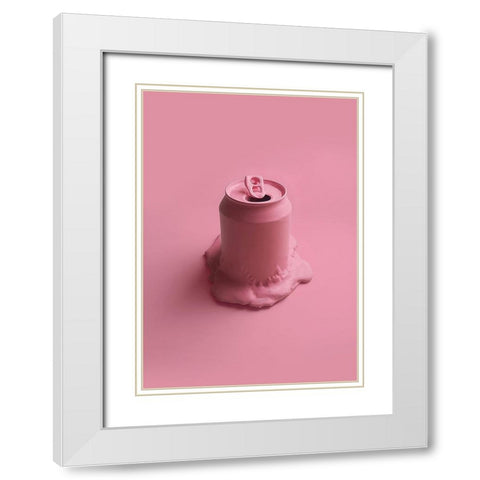 Melting Memories 01 White Modern Wood Framed Art Print with Double Matting by Farkas, Robert