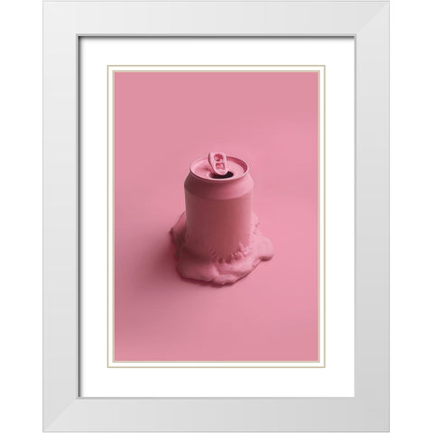 Melting Memories 01 White Modern Wood Framed Art Print with Double Matting by Farkas, Robert