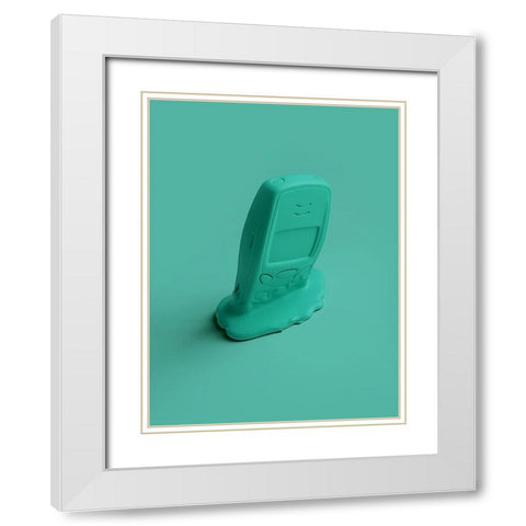 Melting Memories 04 White Modern Wood Framed Art Print with Double Matting by Farkas, Robert