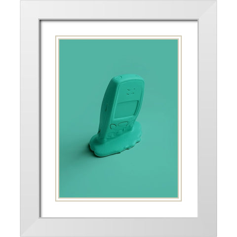 Melting Memories 04 White Modern Wood Framed Art Print with Double Matting by Farkas, Robert