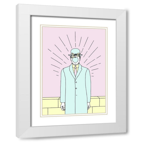 The Son Of Man White Modern Wood Framed Art Print with Double Matting by Farkas, Robert