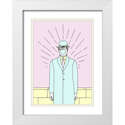 The Son Of Man White Modern Wood Framed Art Print with Double Matting by Farkas, Robert
