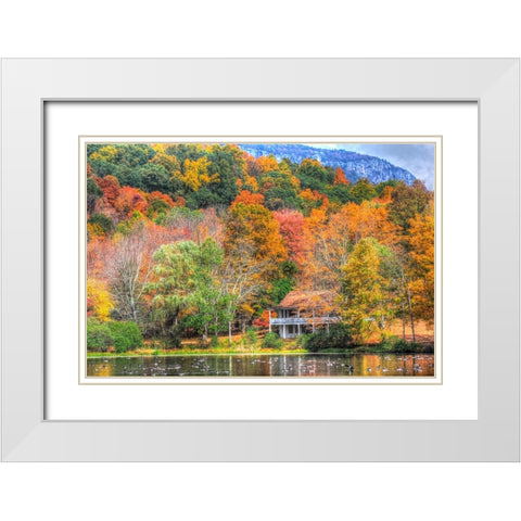 Tillson Lake White Modern Wood Framed Art Print with Double Matting by Goldwitz, Robert