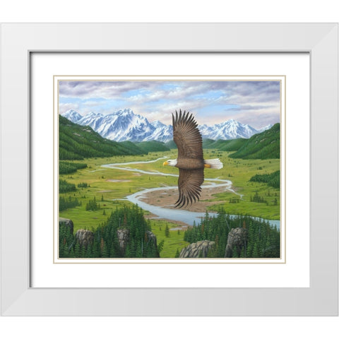 Soaring Above White Modern Wood Framed Art Print with Double Matting by Wavra, Robert