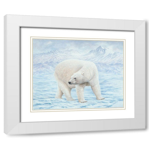 Looking Back White Modern Wood Framed Art Print with Double Matting by Wavra, Robert