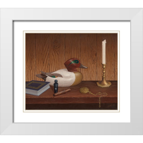 The Decoy White Modern Wood Framed Art Print with Double Matting by Wavra, Robert