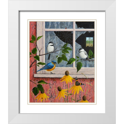 The Window White Modern Wood Framed Art Print with Double Matting by Wavra, Robert