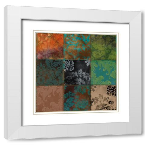 Velvet Patch III White Modern Wood Framed Art Print with Double Matting by Sasha