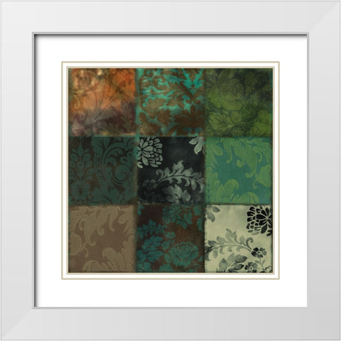 Velvet Patch V White Modern Wood Framed Art Print with Double Matting by Sasha