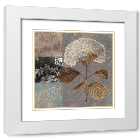Cocoa And Blue II White Modern Wood Framed Art Print with Double Matting by Sasha