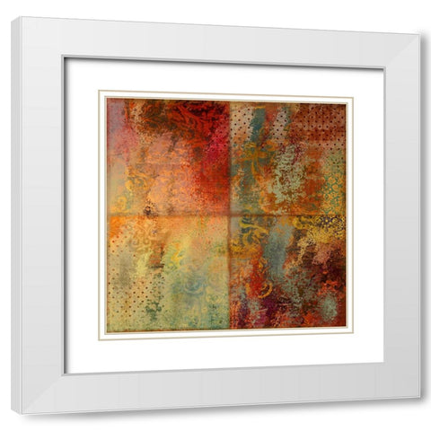 Prisms And Paint I White Modern Wood Framed Art Print with Double Matting by Sasha