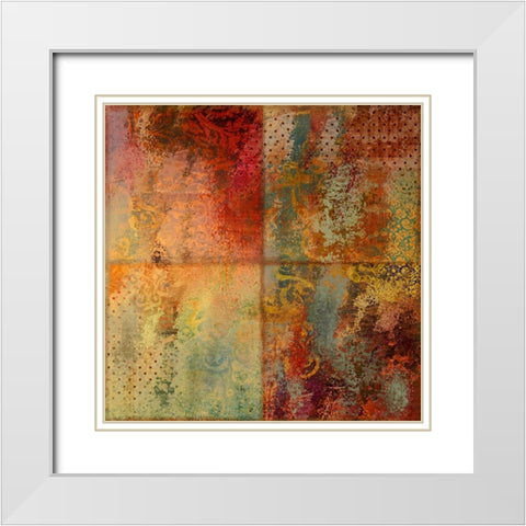 Prisms And Paint I White Modern Wood Framed Art Print with Double Matting by Sasha