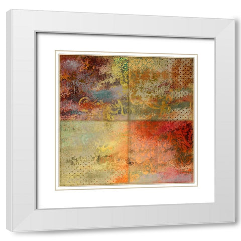 Prisms And Paint II White Modern Wood Framed Art Print with Double Matting by Sasha