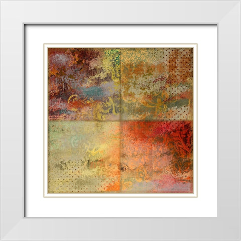 Prisms And Paint II White Modern Wood Framed Art Print with Double Matting by Sasha