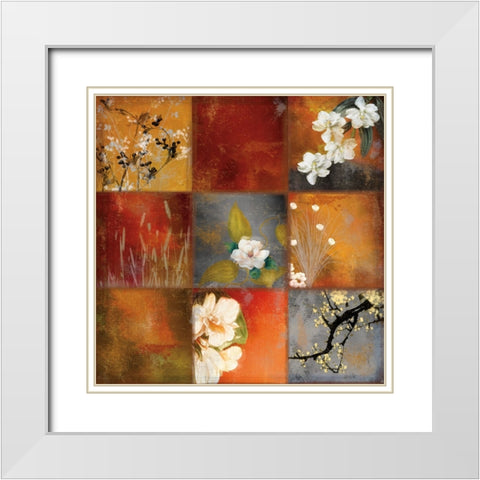 Natural Impressions I White Modern Wood Framed Art Print with Double Matting by Sasha