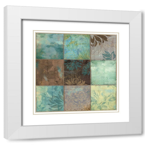 Skypatches I White Modern Wood Framed Art Print with Double Matting by Sasha