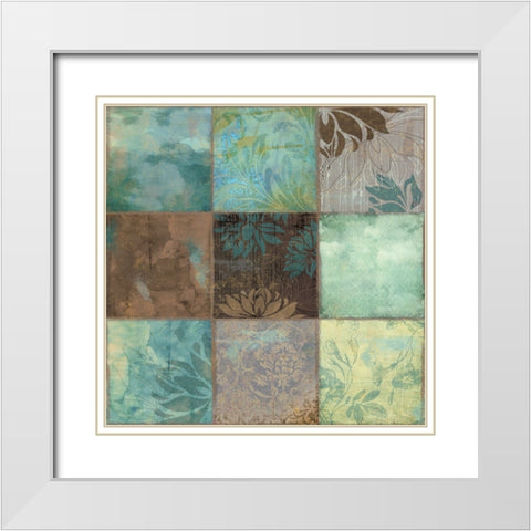 Skypatches I White Modern Wood Framed Art Print with Double Matting by Sasha