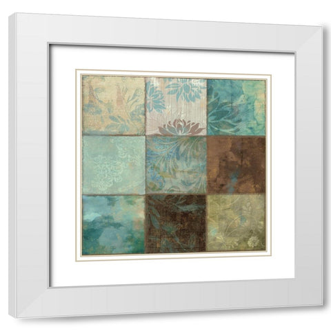 Skypatches II White Modern Wood Framed Art Print with Double Matting by Sasha