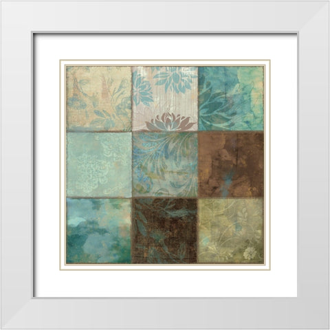 Skypatches II White Modern Wood Framed Art Print with Double Matting by Sasha