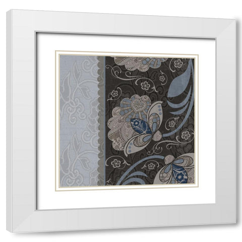 Elegante IV White Modern Wood Framed Art Print with Double Matting by Sasha