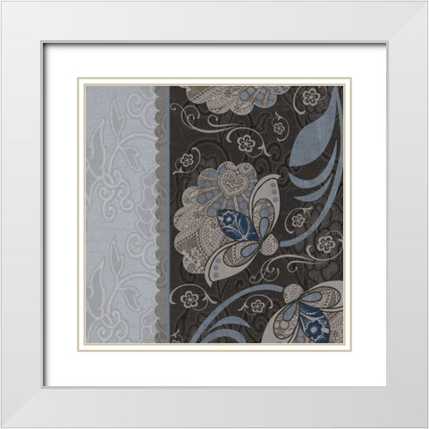 Elegante IV White Modern Wood Framed Art Print with Double Matting by Sasha