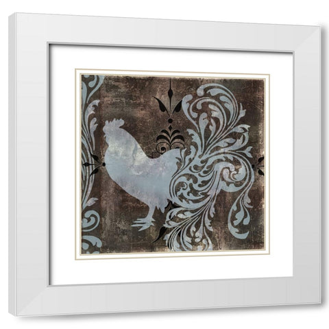 Weathervane I White Modern Wood Framed Art Print with Double Matting by Sasha