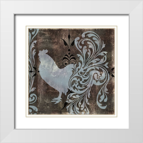Weathervane I White Modern Wood Framed Art Print with Double Matting by Sasha