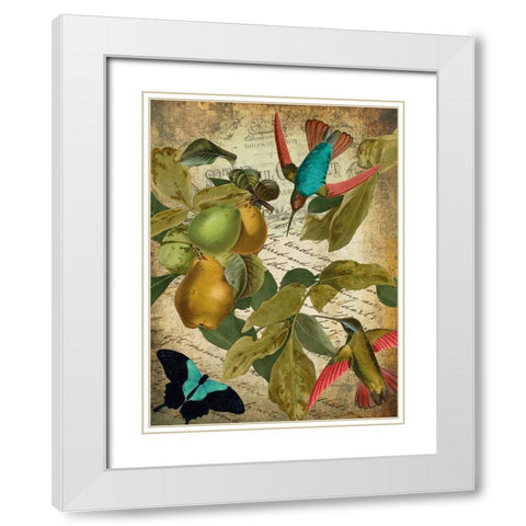 Petals and Wings III White Modern Wood Framed Art Print with Double Matting by Sasha