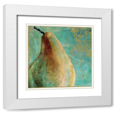 Fruit Palette I White Modern Wood Framed Art Print with Double Matting by Sasha