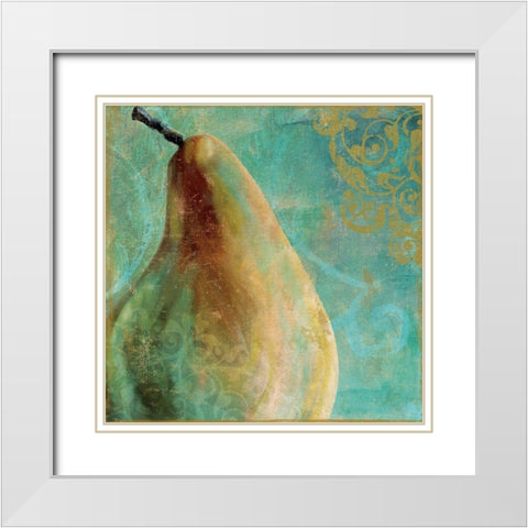 Fruit Palette I White Modern Wood Framed Art Print with Double Matting by Sasha