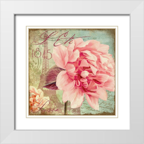 Saisons III White Modern Wood Framed Art Print with Double Matting by Sasha