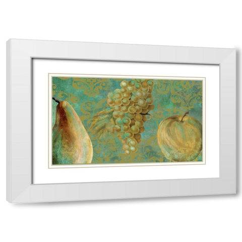 Fruit Palette IV White Modern Wood Framed Art Print with Double Matting by Sasha