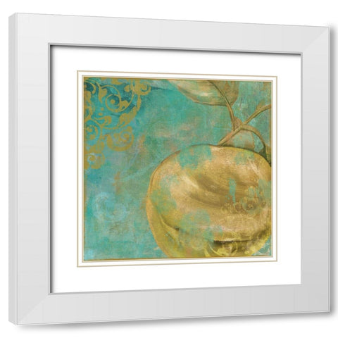 Fruit Palette V White Modern Wood Framed Art Print with Double Matting by Sasha