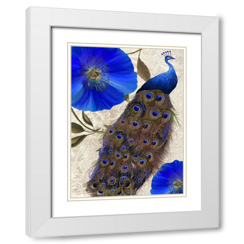 Plumage I White Modern Wood Framed Art Print with Double Matting by Sasha
