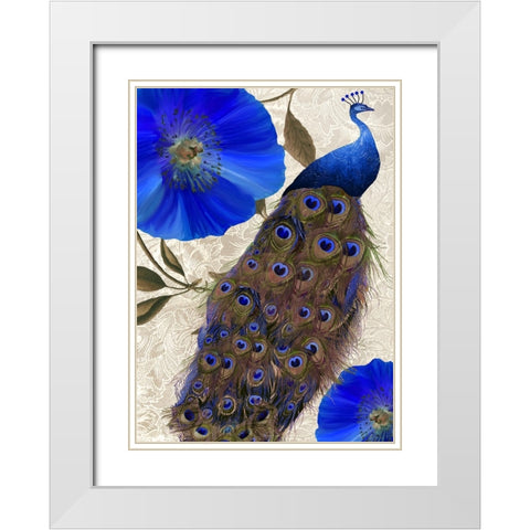 Plumage I White Modern Wood Framed Art Print with Double Matting by Sasha