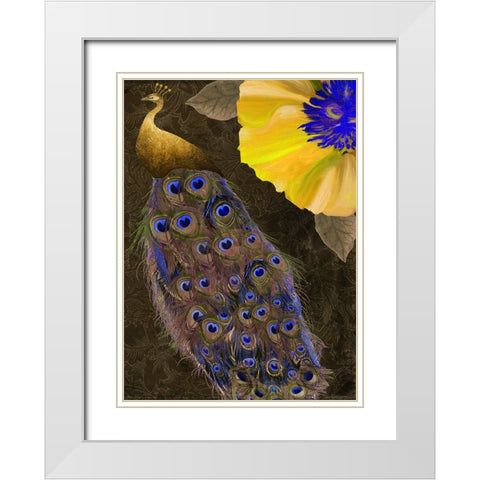 Plumage II White Modern Wood Framed Art Print with Double Matting by Sasha