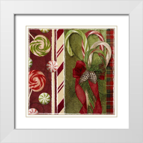 Sweet Holiday I White Modern Wood Framed Art Print with Double Matting by Sasha