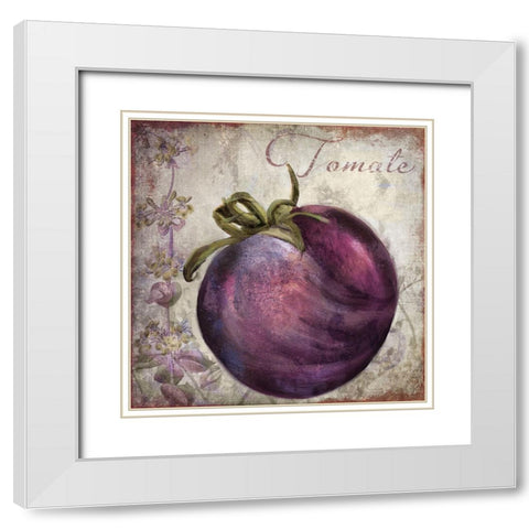 Legumes Francais V White Modern Wood Framed Art Print with Double Matting by Sasha