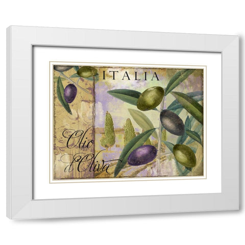 Toscana I White Modern Wood Framed Art Print with Double Matting by Sasha