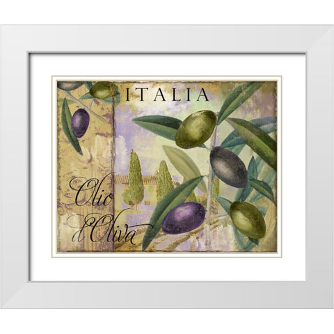 Toscana I White Modern Wood Framed Art Print with Double Matting by Sasha