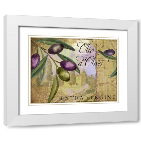 Toscana II White Modern Wood Framed Art Print with Double Matting by Sasha
