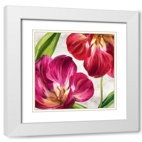 Open Arms I White Modern Wood Framed Art Print with Double Matting by Sasha