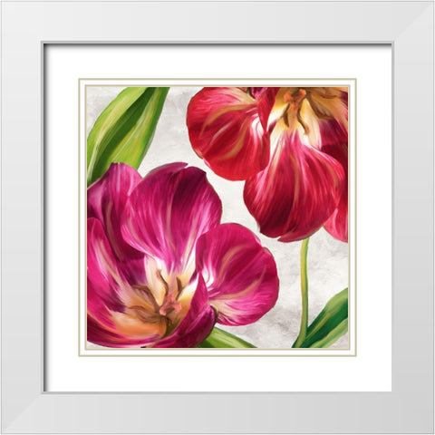 Open Arms I White Modern Wood Framed Art Print with Double Matting by Sasha