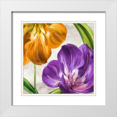 Open Arms II White Modern Wood Framed Art Print with Double Matting by Sasha