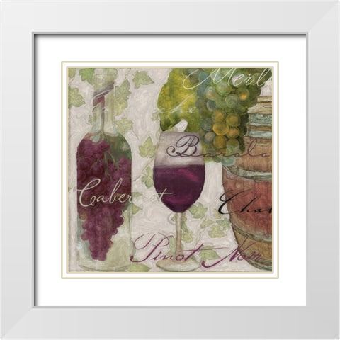 Wine Cellar I White Modern Wood Framed Art Print with Double Matting by Sasha
