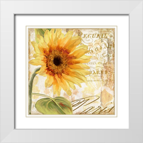 Ete I White Modern Wood Framed Art Print with Double Matting by Sasha